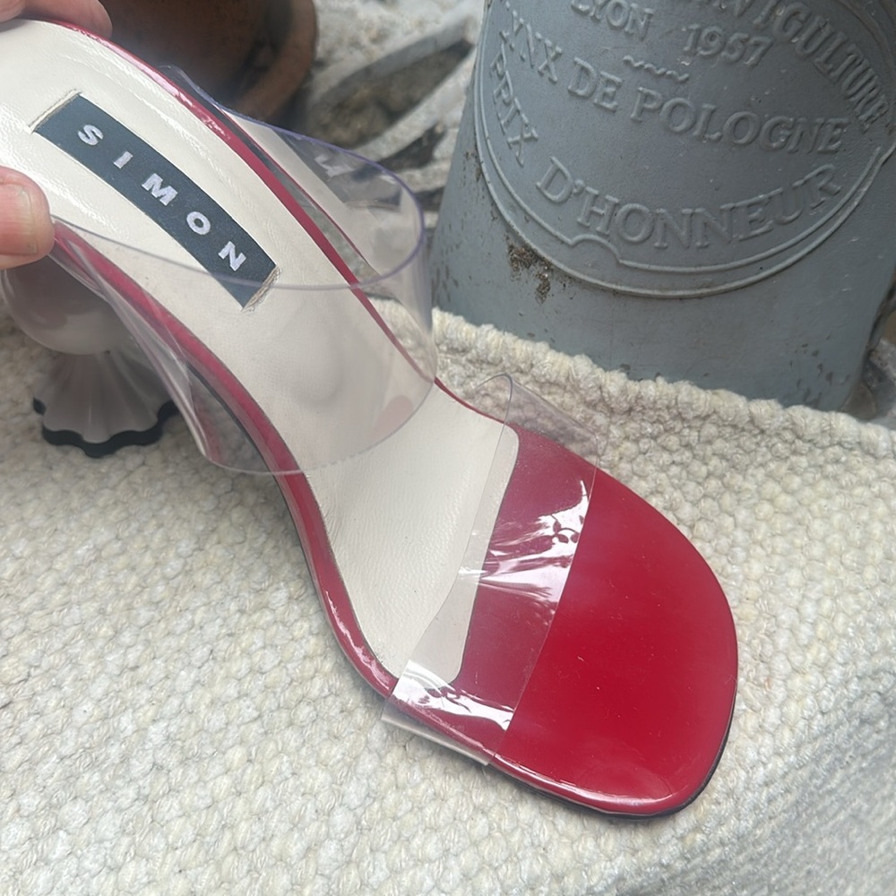Simon Miller Candy 75 Mule Heels Vegan Pattern Leather - Picture 5 of 10
